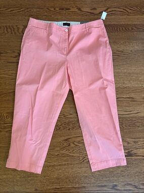 Talbots pink perfect crop pants